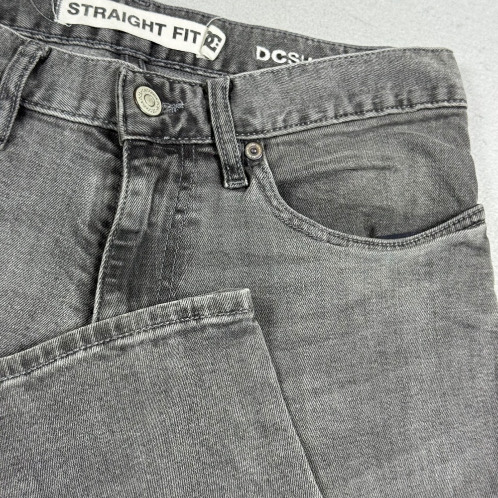 DC Shoes Straight Fit Jeans Mens 28x32 Gray Denim Skate Pants